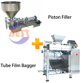 Pizza Sauce Vinegar Chilli Sauce Soy Garlic Jam Ketchup Bagging machine with PE tubing film