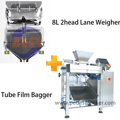8Liter 2head Lane weigher Sliced fruits Automatic packing machine